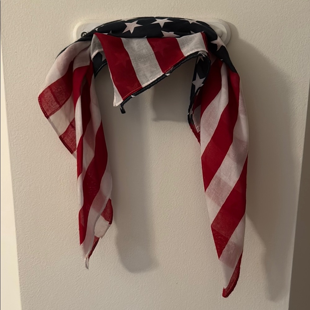 Patriotic Red, White, and Blue Scarf